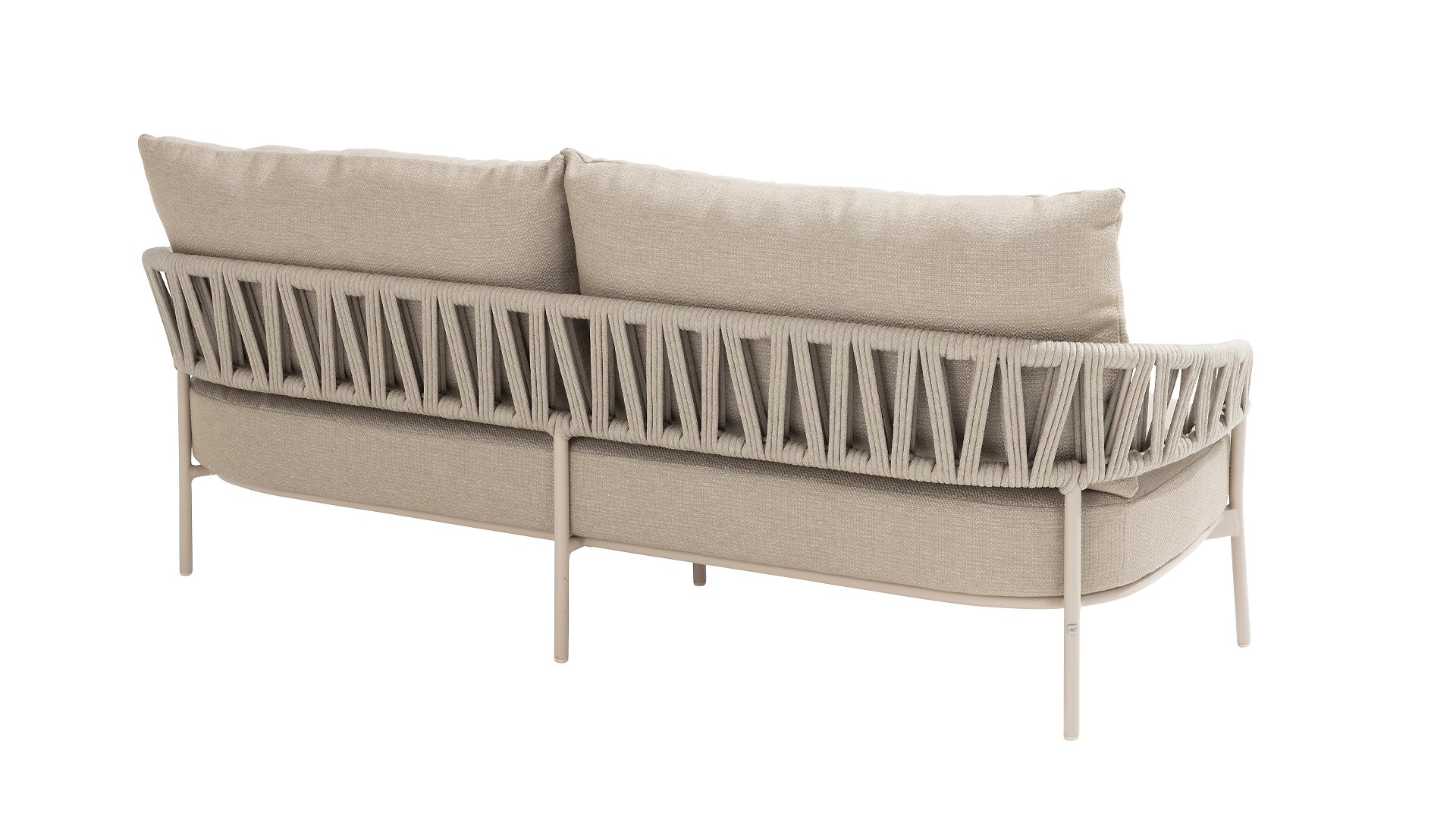 Taste by 4 Seasons Outdoor Calma Sofa 3-Sitzer mit 3 Kissen Latte/Taupe