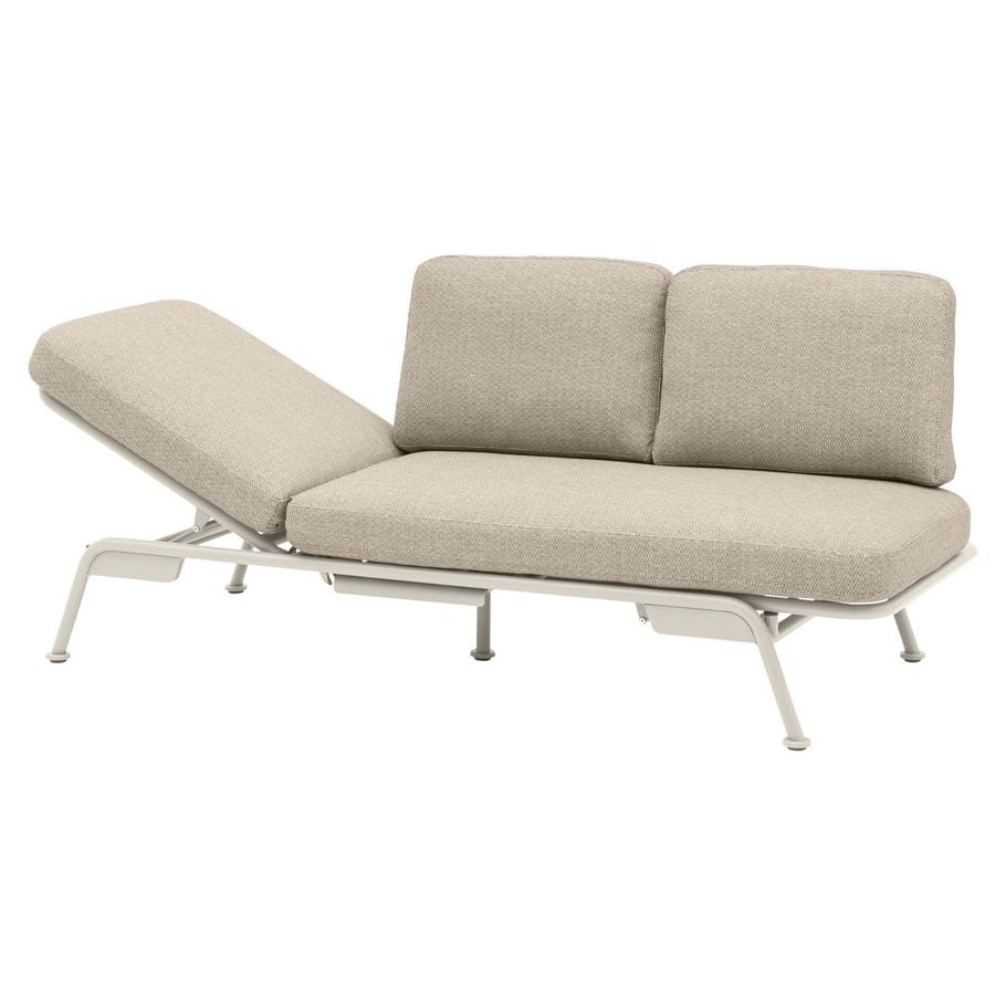 Zebra Somerset 3-Sitzer Alu taupe inkl. Kissen nature