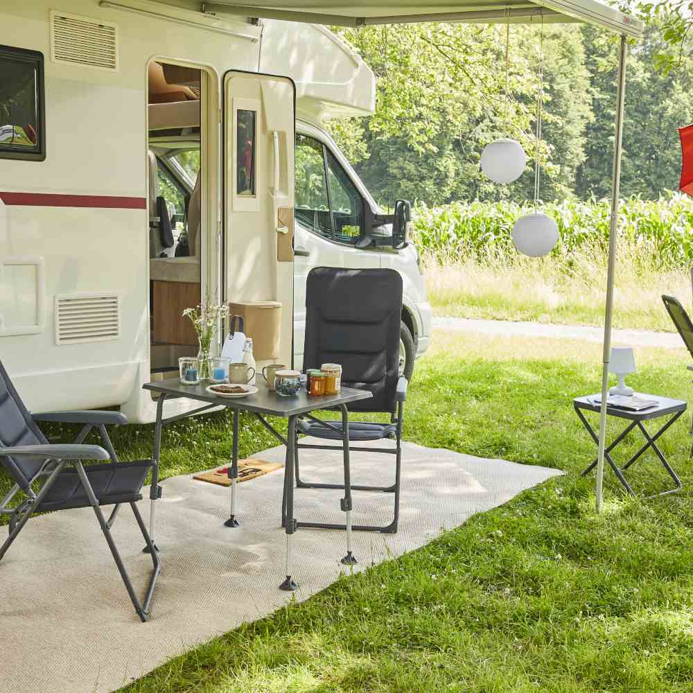 Siena Garden CAMPING Sessel Premium gepolstert anthrazit