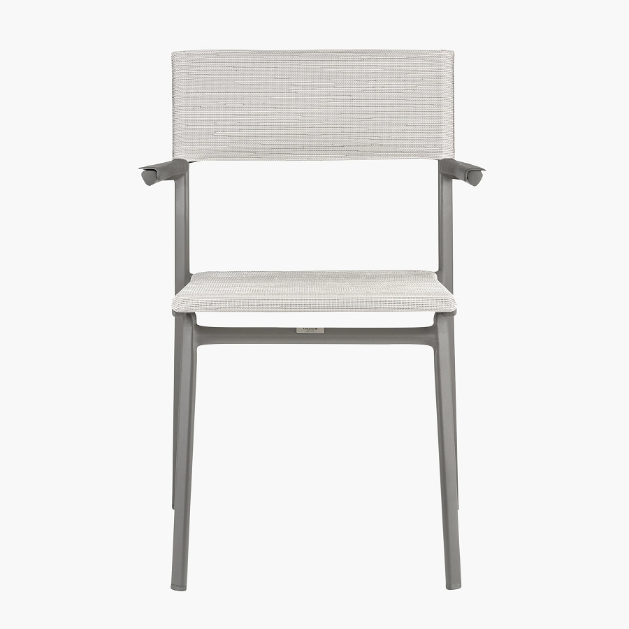 Lafuma ORON RIVES Stuhl mit Armlehnen Batyline® Duo Alu Titane/Galet