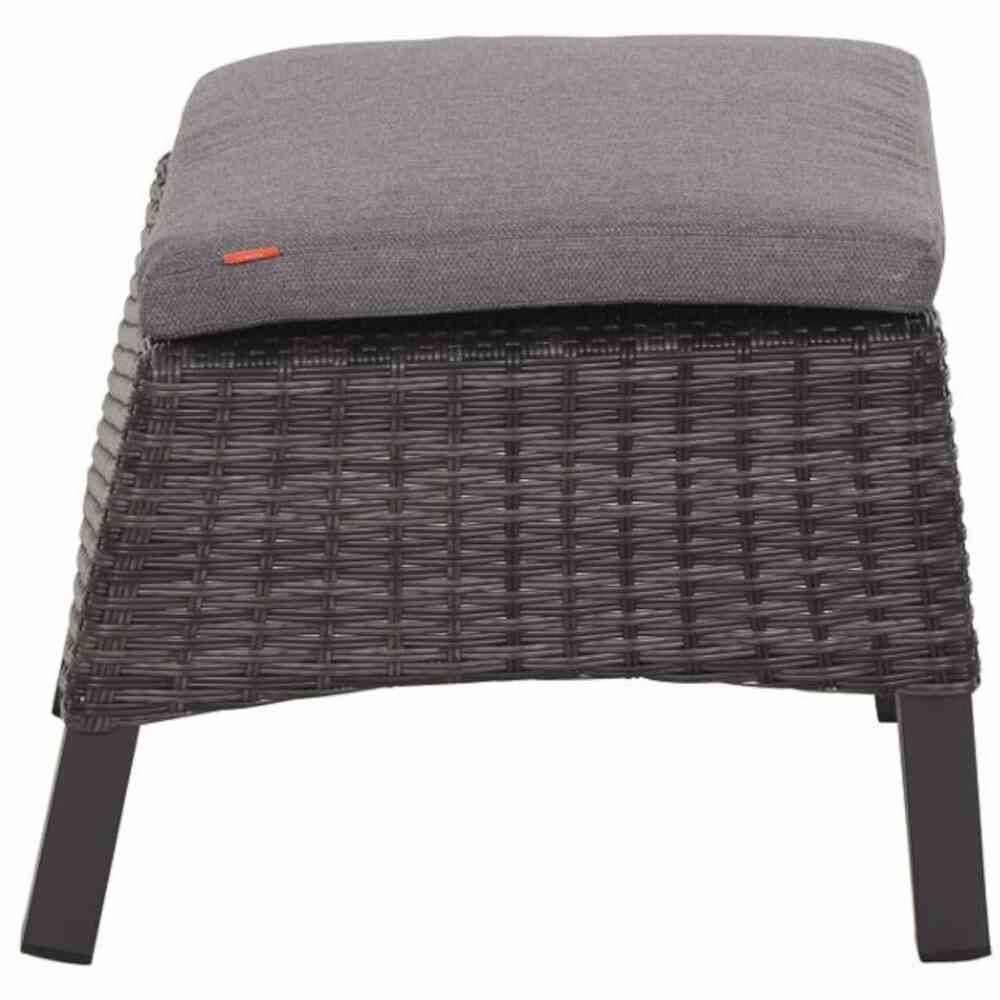 Siena Garden TARANTO Hocker Aluminium/Geflecht matt anthrazit/grau