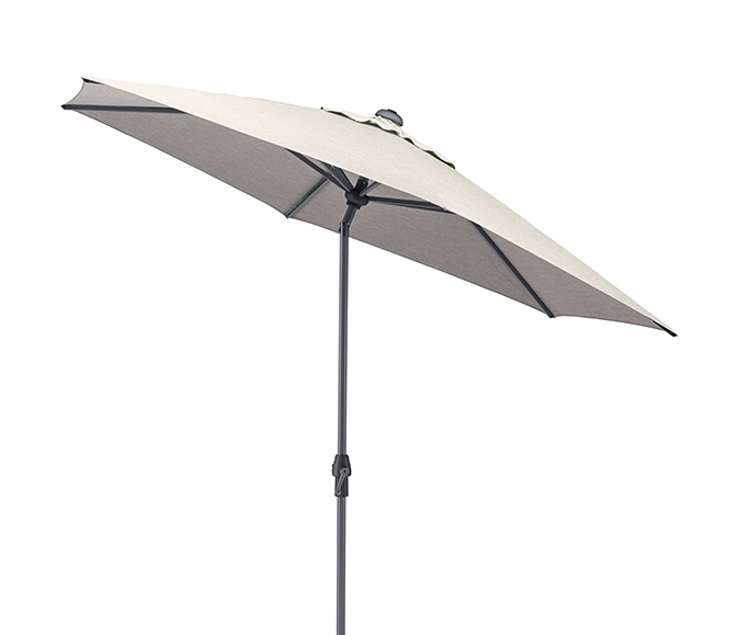 Kettler EASY ALLROUND Kurbelschirm Ø 270 cm anthrazit/hellgrau ohne Sockel