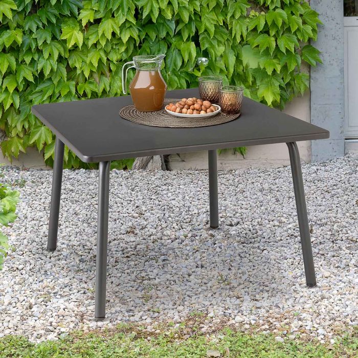 Lafuma Vence Loungetisch 59 x 59 cm Stahl Titane