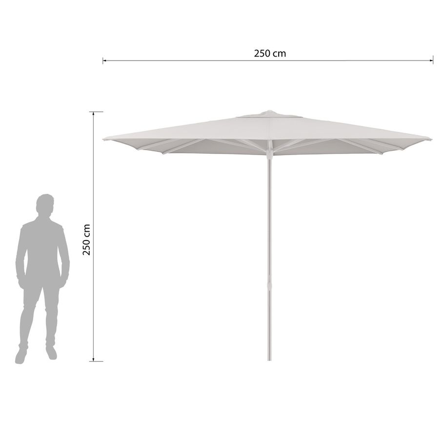 KETTLER Mittelmastschirm EASY-CONTRACT 250x250 cm taupe/taupe
