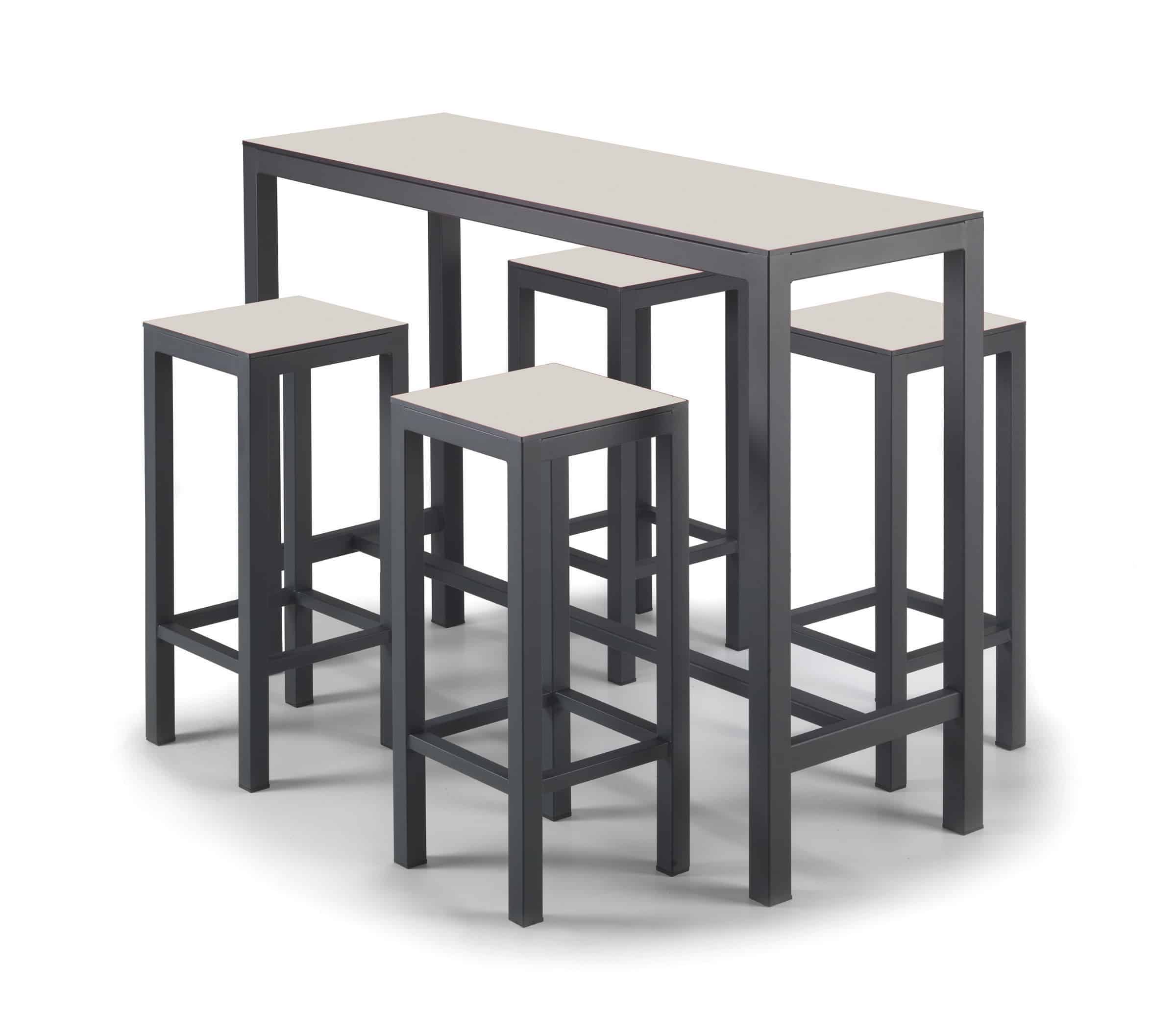 Ramberti Bartisch Happy 120 x 60 x H110 cm Aluminium anthrazit / HPL Aleve 4573
