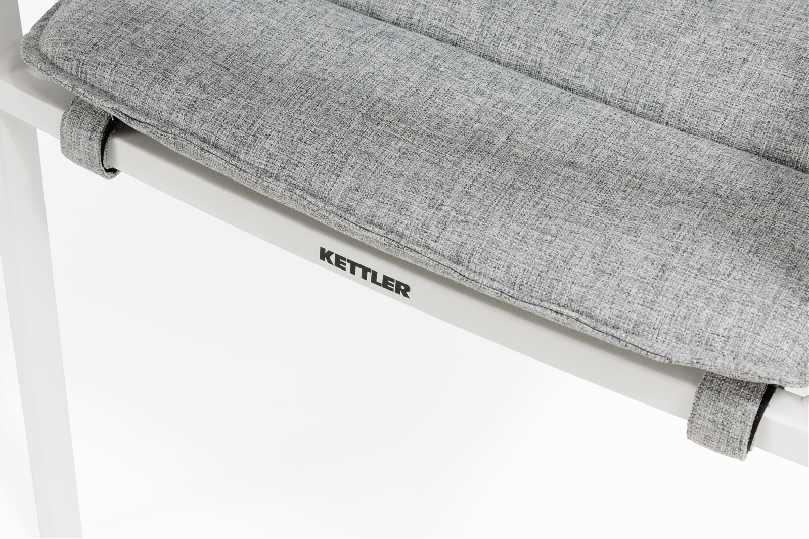 KETTLER ROUEN Dining Sessel Aluminium weiß matt/hellgrau meliert
