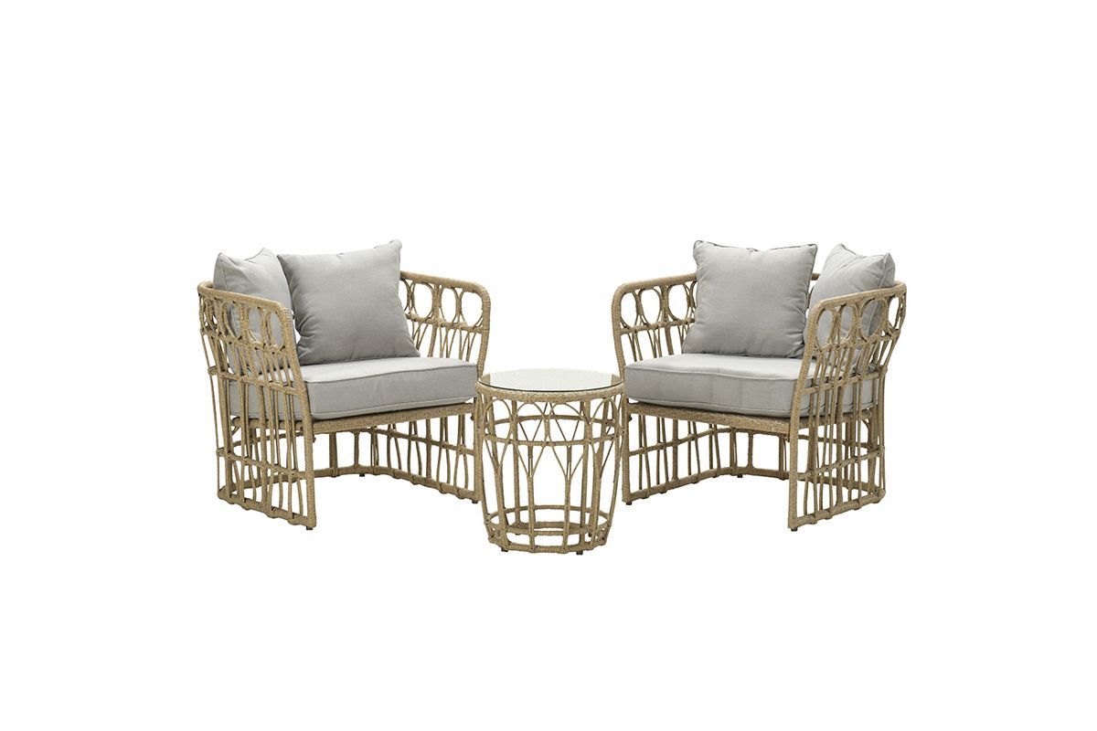 GARDEN Impressions Colonial Loungeset 3-teilig - natur/sand