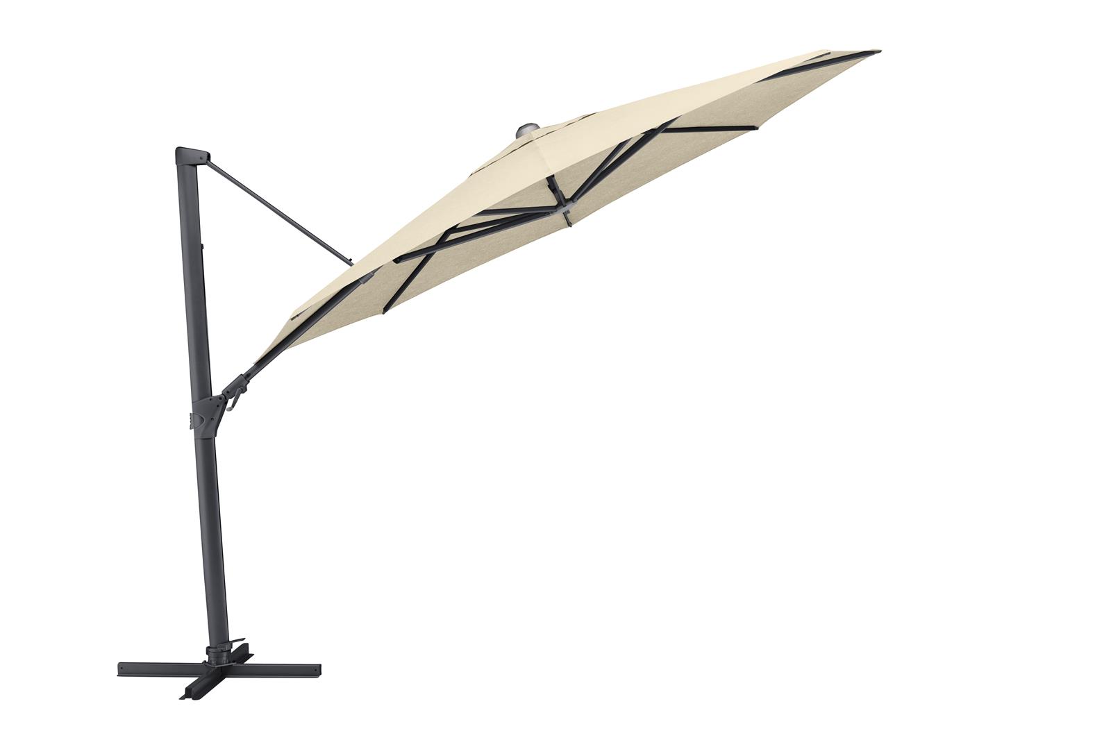 KETTLER Ampelschirm EASY SWING Ø 350 cm anthrazit matt/ natur
