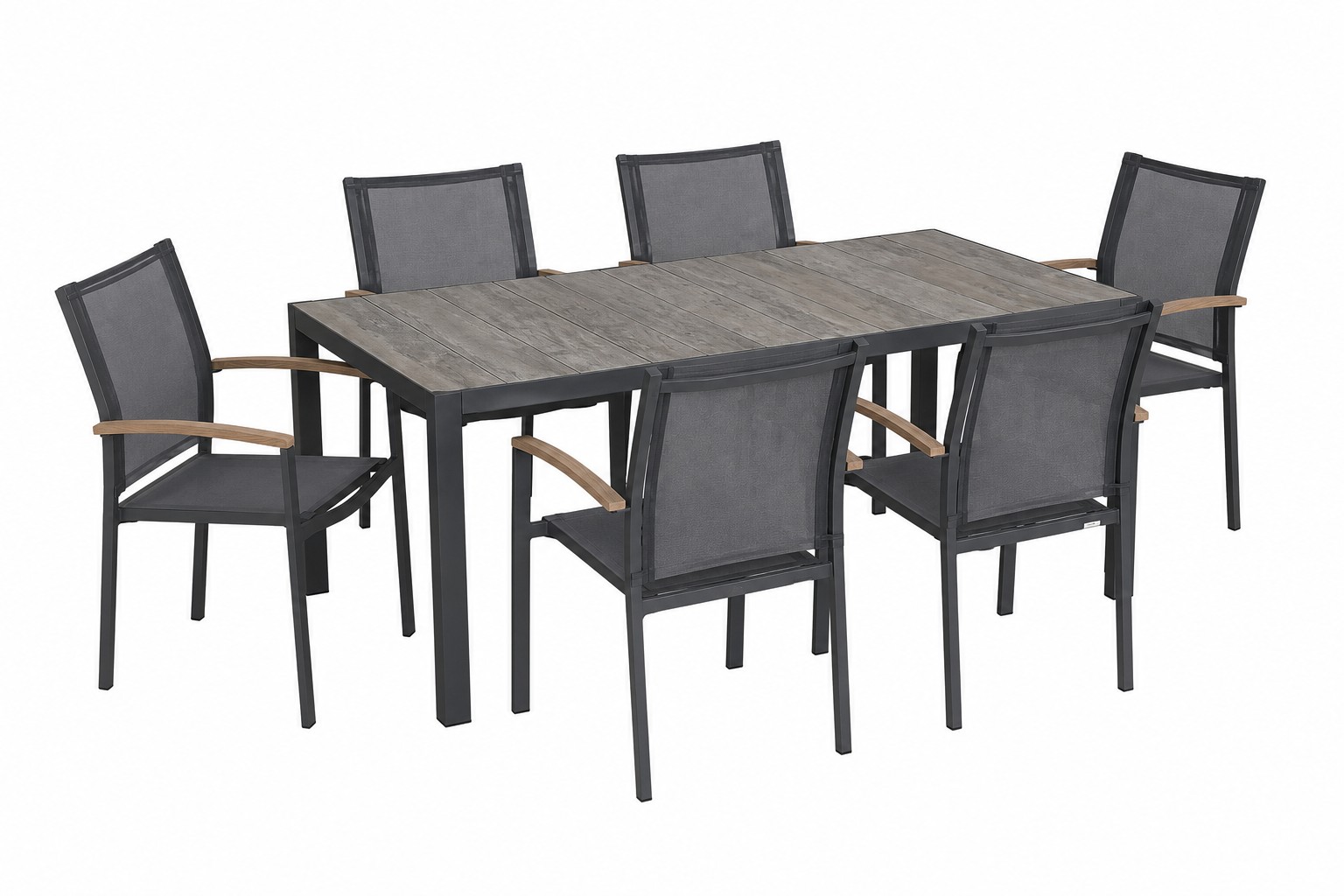 Zebra Alex Tischgruppe mit Keramik Tisch 180 x 100 cm