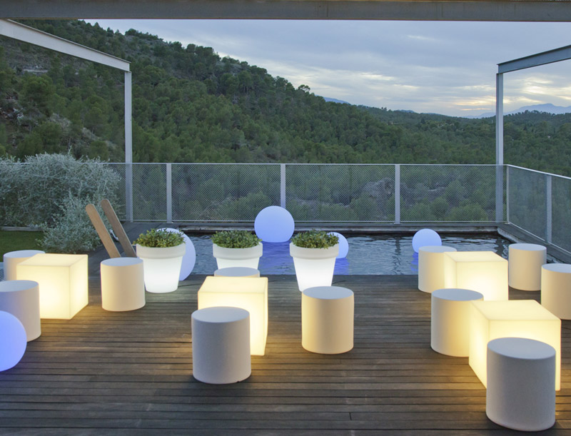 Deko-Leuchte Cuby 45 Solar Smarttech (Solar+Wiederaufladbarer Akku)
