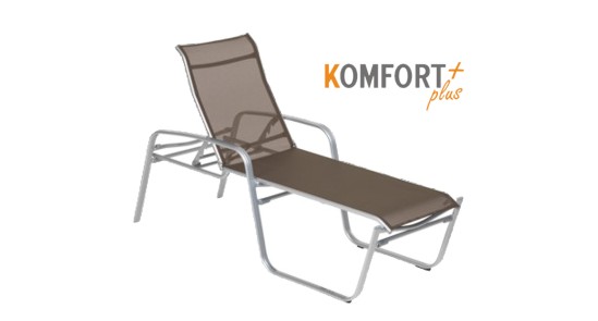 Karasek Stapelliege Florida Plus  silber taupe