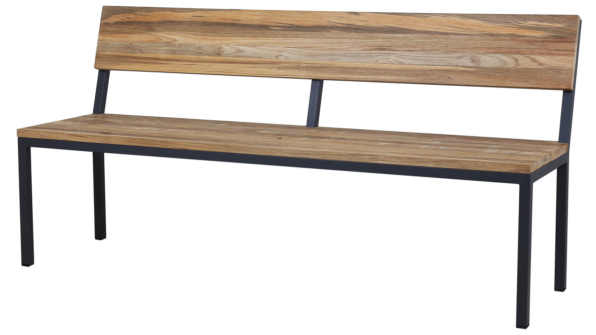 Zebra Alex Bank Aluminium/Teak 168 x 57 cm