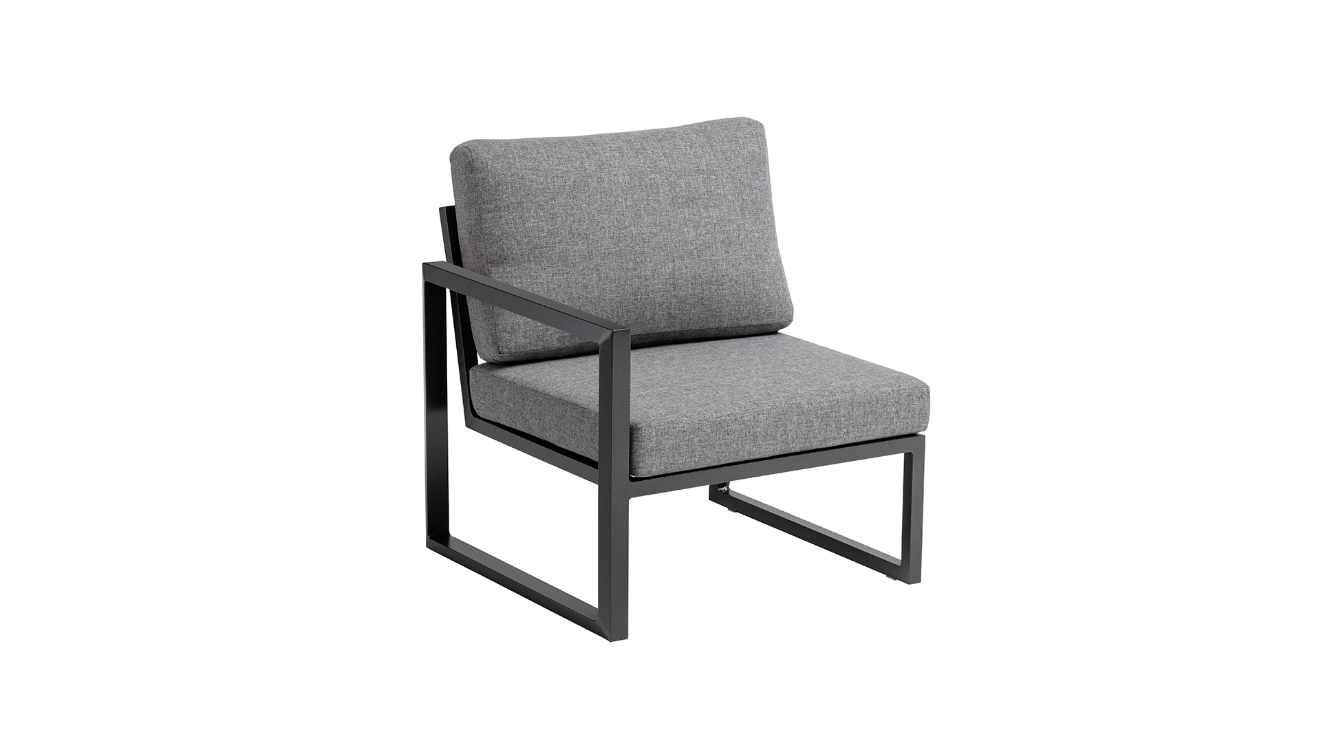 KETTLER OCEAN SKID MODULAR Set anthrazit mit Aluminium Armlehne mit HPLTischplatte 220cm