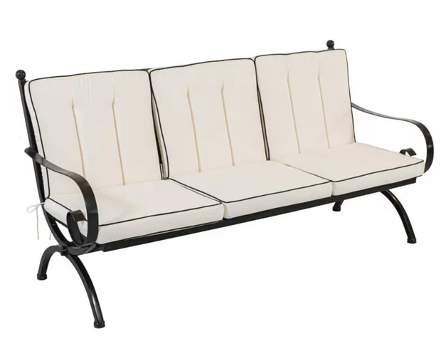 MBM Sitz/Rückenkissen uni natur für Romeo Elegance Loungebank 2,5-Sitzer