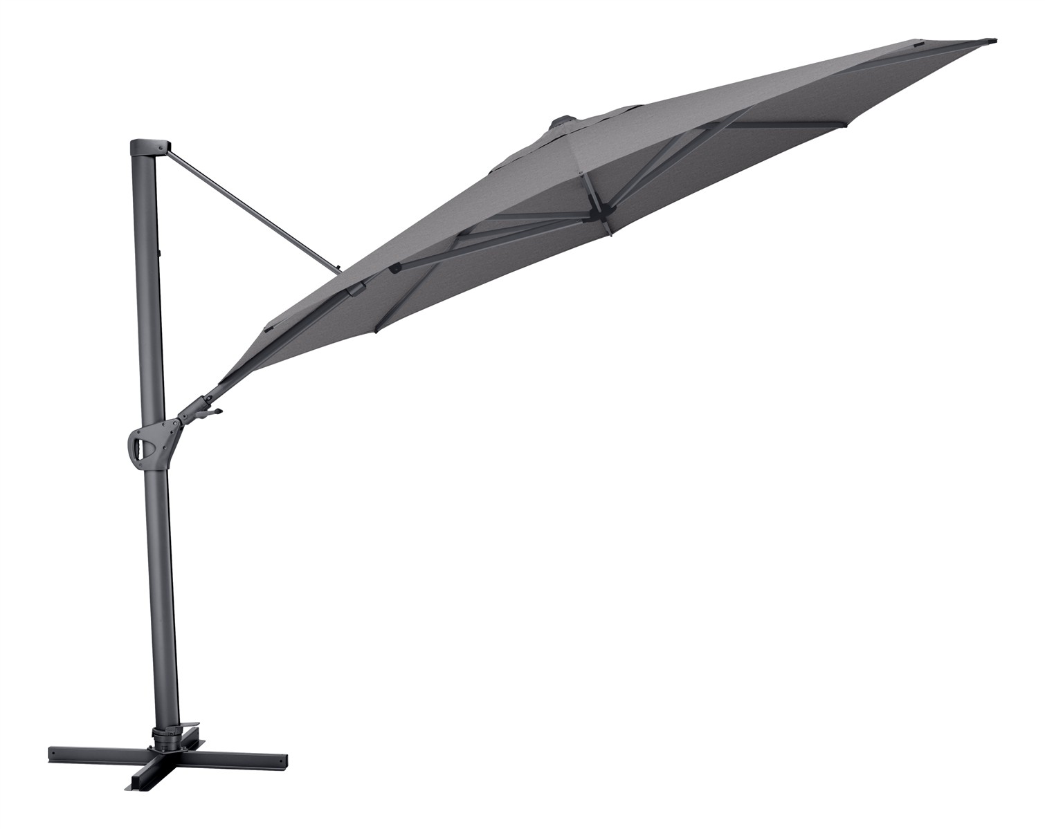 KETTLER Ampelschirm EASY-SWING LX Ø 350 cm anthrazit matt/anthrazit meliert