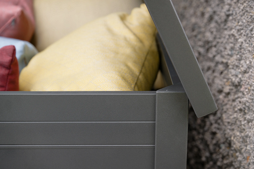 Stern Gilbert Kissenbox 176x76x84 cm Aluminium anthrazit