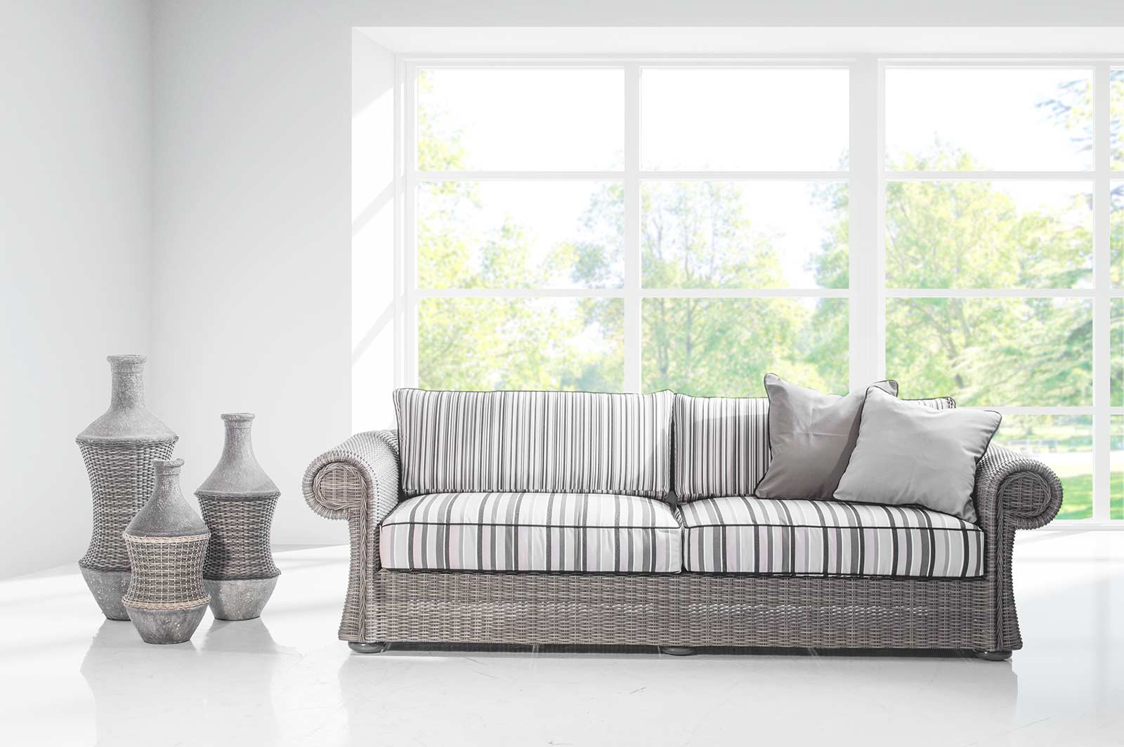 Sofa Maximus 3 Sitzplätze grau