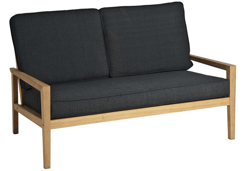 Alexander Rose 2 Sitzer Sofa mit Charcoal Kissen