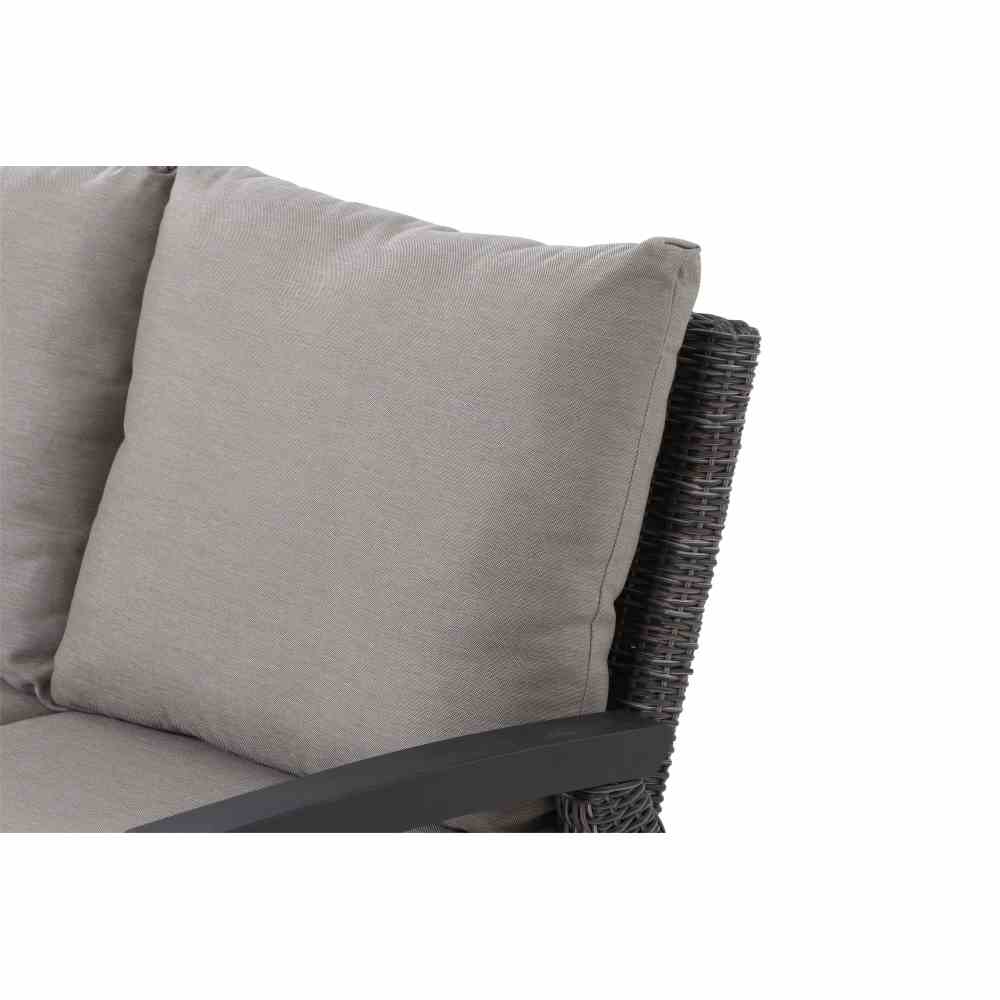Siena Garden CORIDO LOUNGE Modul links 2-Sitzer Aluminium/Geflecht charcoal grey