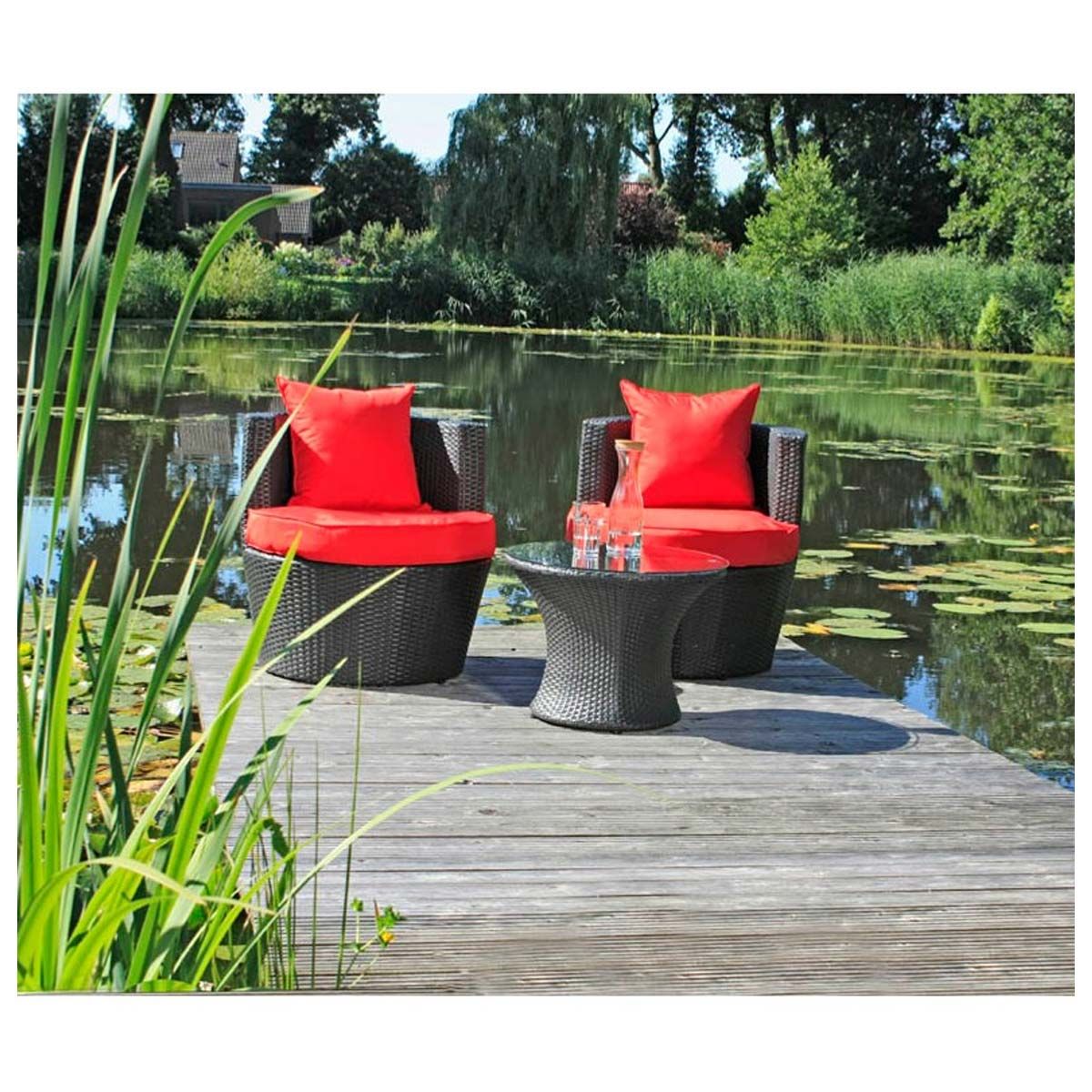 Club-Set LILY Kunststoffgeflecht/Stahlgestell