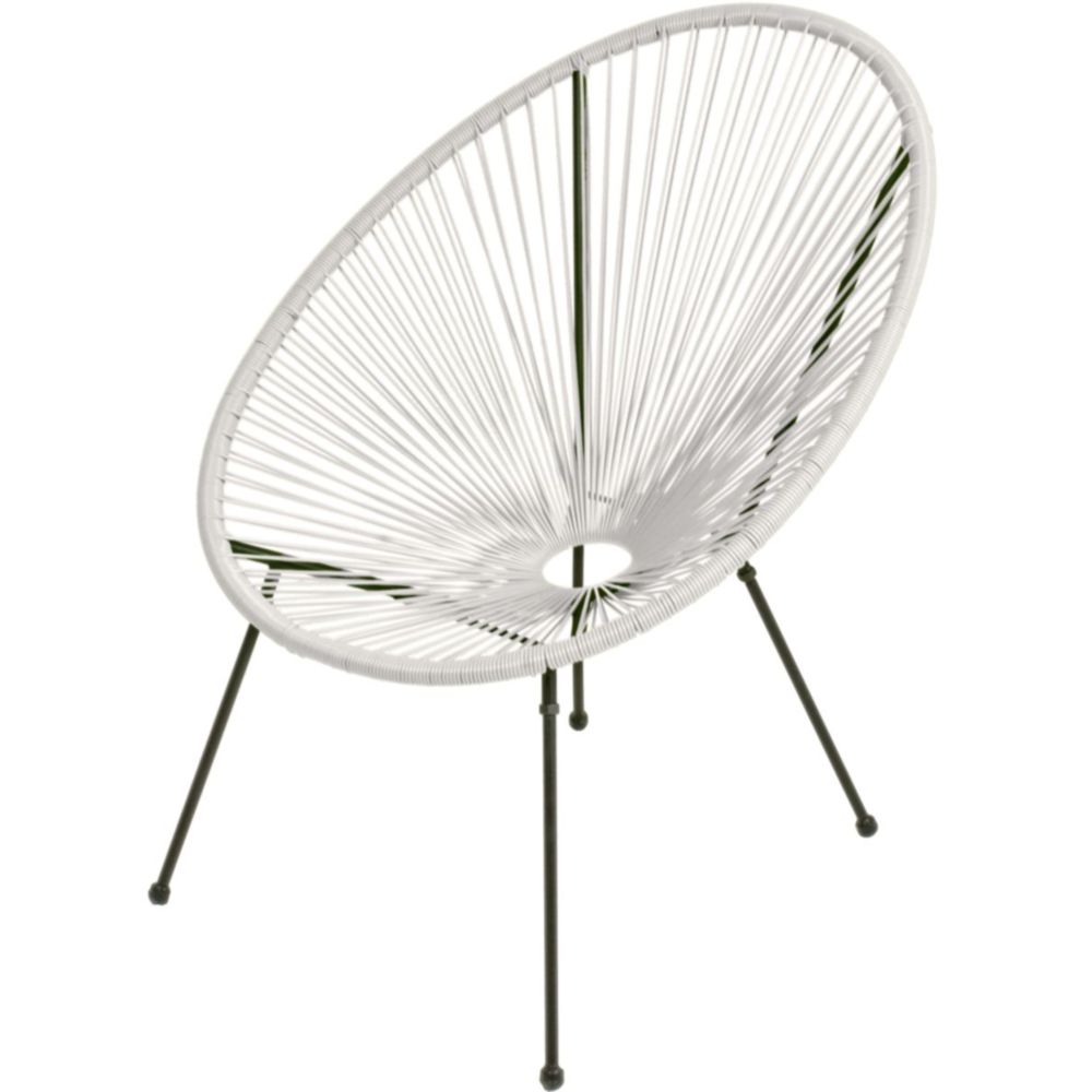 2er Set Relaxsessel DANDELION Stahl/Kunststoff weiß