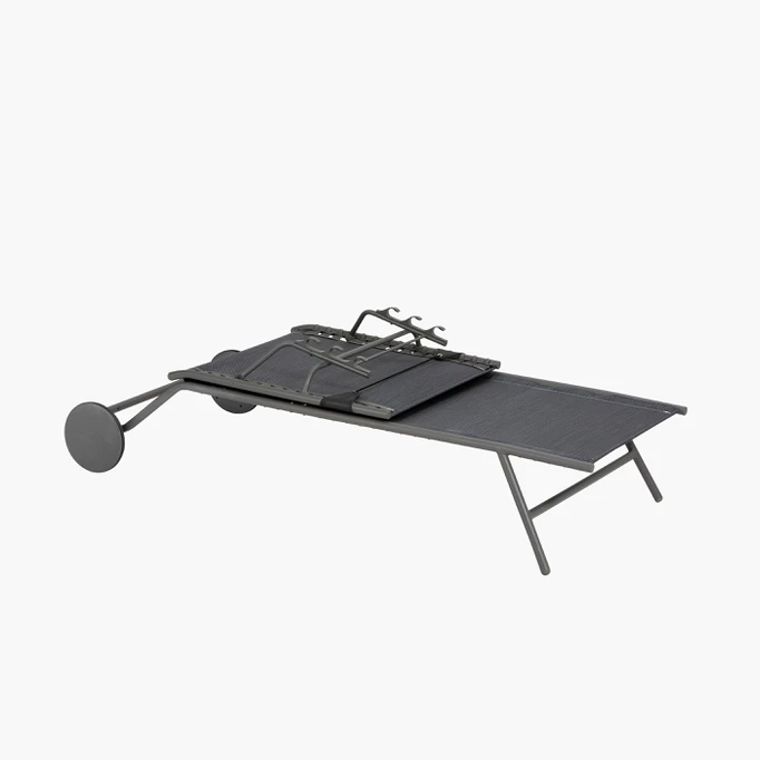 Lafuma MIAMI II RIVES Sonnenliege Batyline® Duo Titane/Obsidian