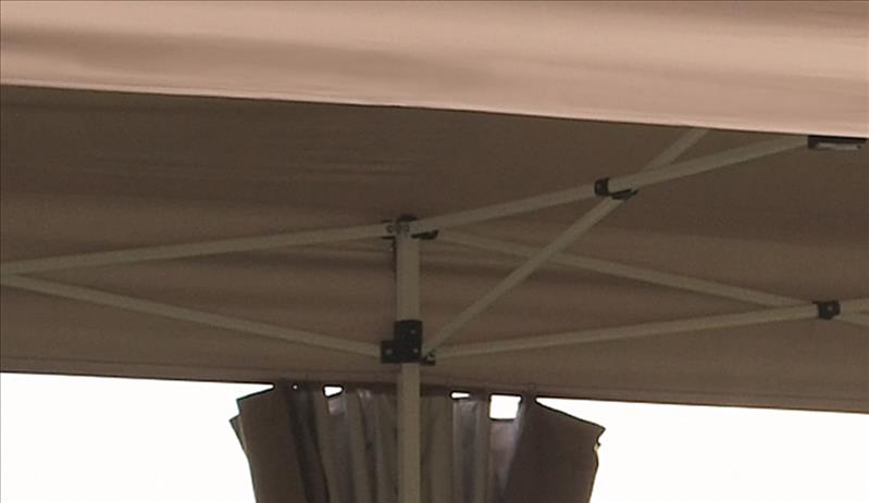 Pavillon Profi-Faltbar 3x6m beige incl. 6 Seitenteile