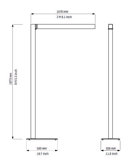 Heatsail TWIG Stehlampe Stand-Heizstrahler midnight kein Zusatzgewicht