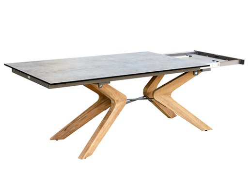 Karasek Synchron-Ausziehtisch Riva Superior NEO 225 (165+60) x 95 carbon teco.STAR dolomit