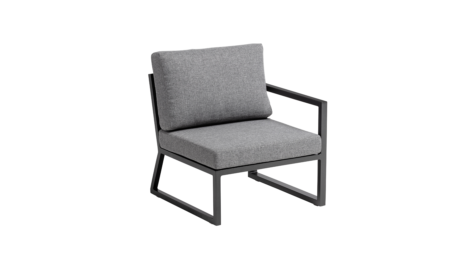 KETTLER OCEAN SKID MODULAR Set anthrazit mit Aluminium Armlehne mit HPLTischplatte 220cm