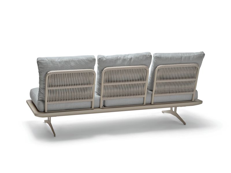 Stern Lounge/Liege Enya Aluminium/Kordel greige Kissenset 100% Polyacryl granitgrau