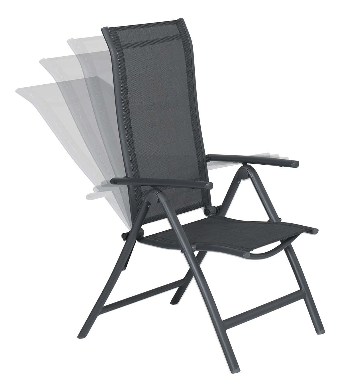 GARDEN Impressions Limone Liegestuhl carbon black/anthrazit
