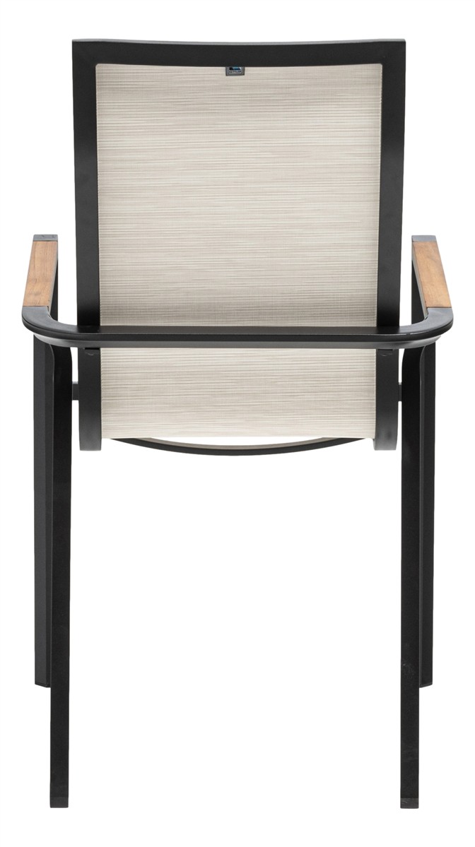 KETTLER SENSE Stapelsessel schwarz matt/ beige