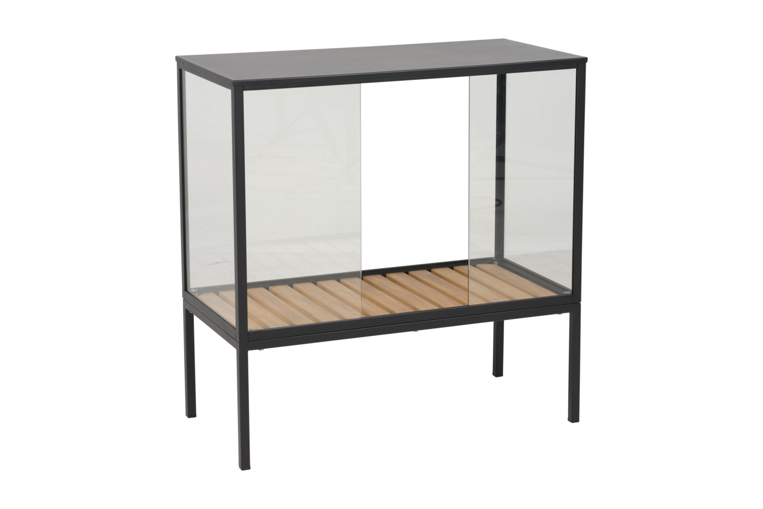 Brafab Grower Pflanzenschrank Niedrig Aluminium/Glas Schwarz
