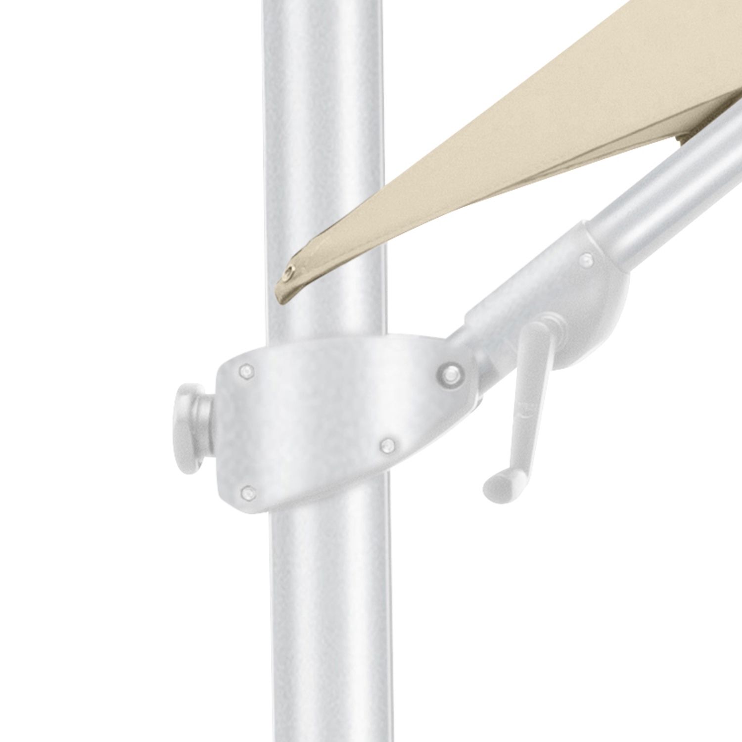 KETTLER EASY TURN Ampelschirm 300x300 cm silber/natur