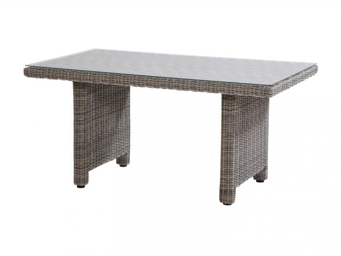 Venezia Cosy Tisch 150 x 90 x 70 cm inkl. Glasplatte Roca