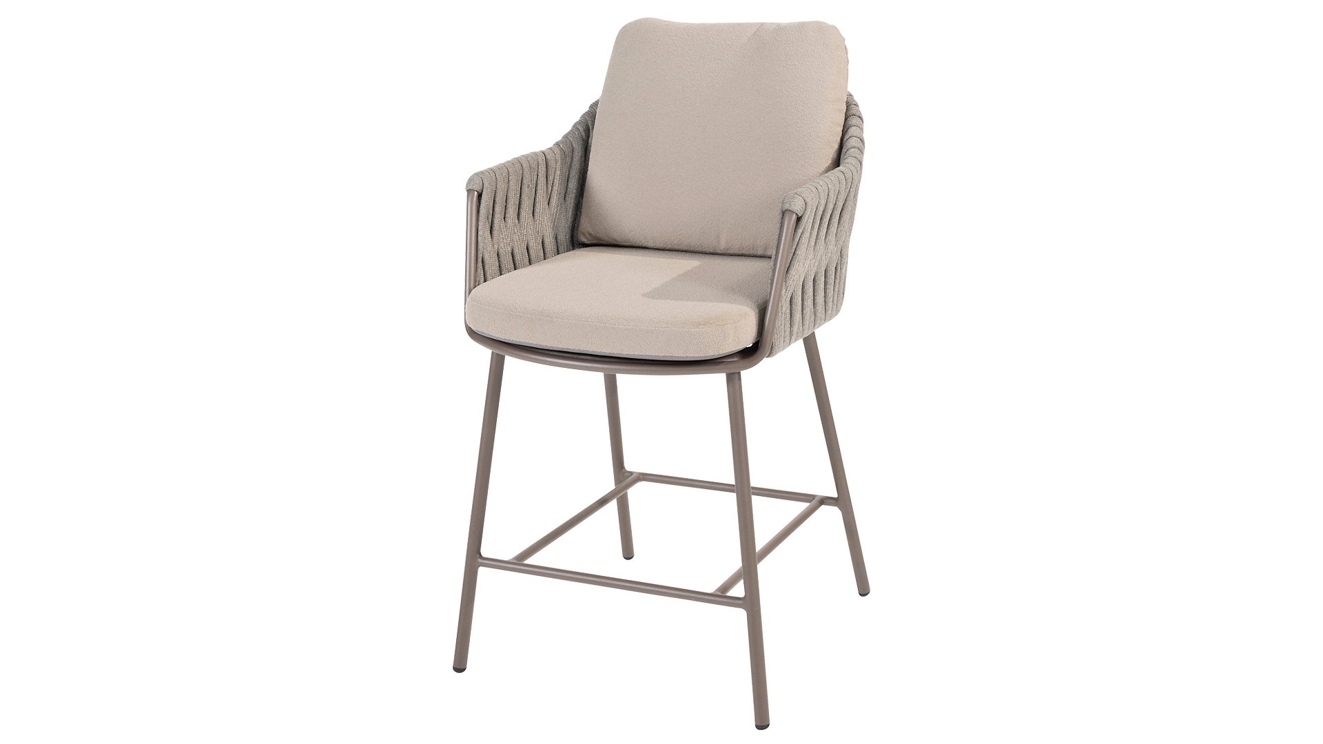 Taste by 4 Seasons Outdoor Cannes Dining Sessel High mit 2 Kissen Terre/grau