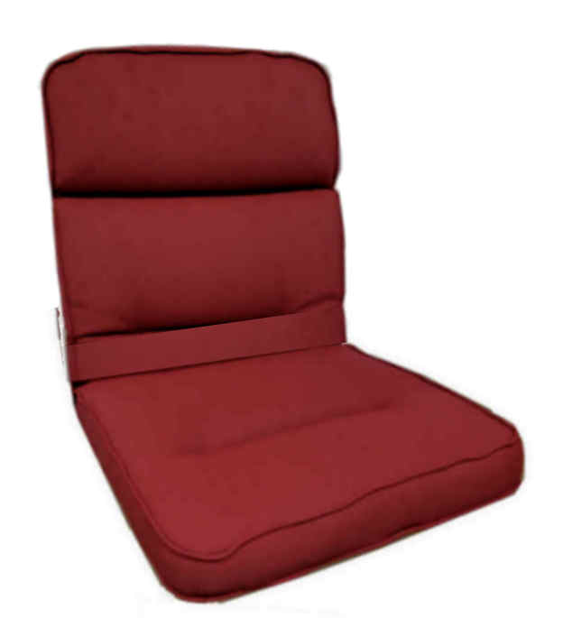 KETTtex KTH 3 mit Steg und Doppelkeder Auflage 100x50x7 cm bordeaux
