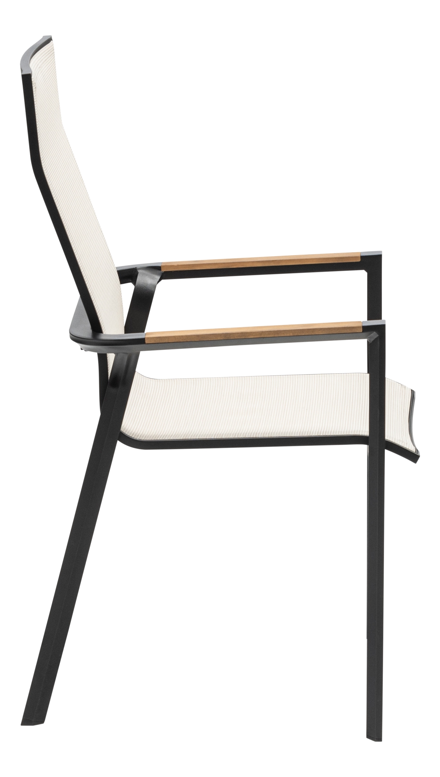 KETTLER SENSE Tischset schwarz matt/ beige 95 x 95 cm Kettalux anthrazit