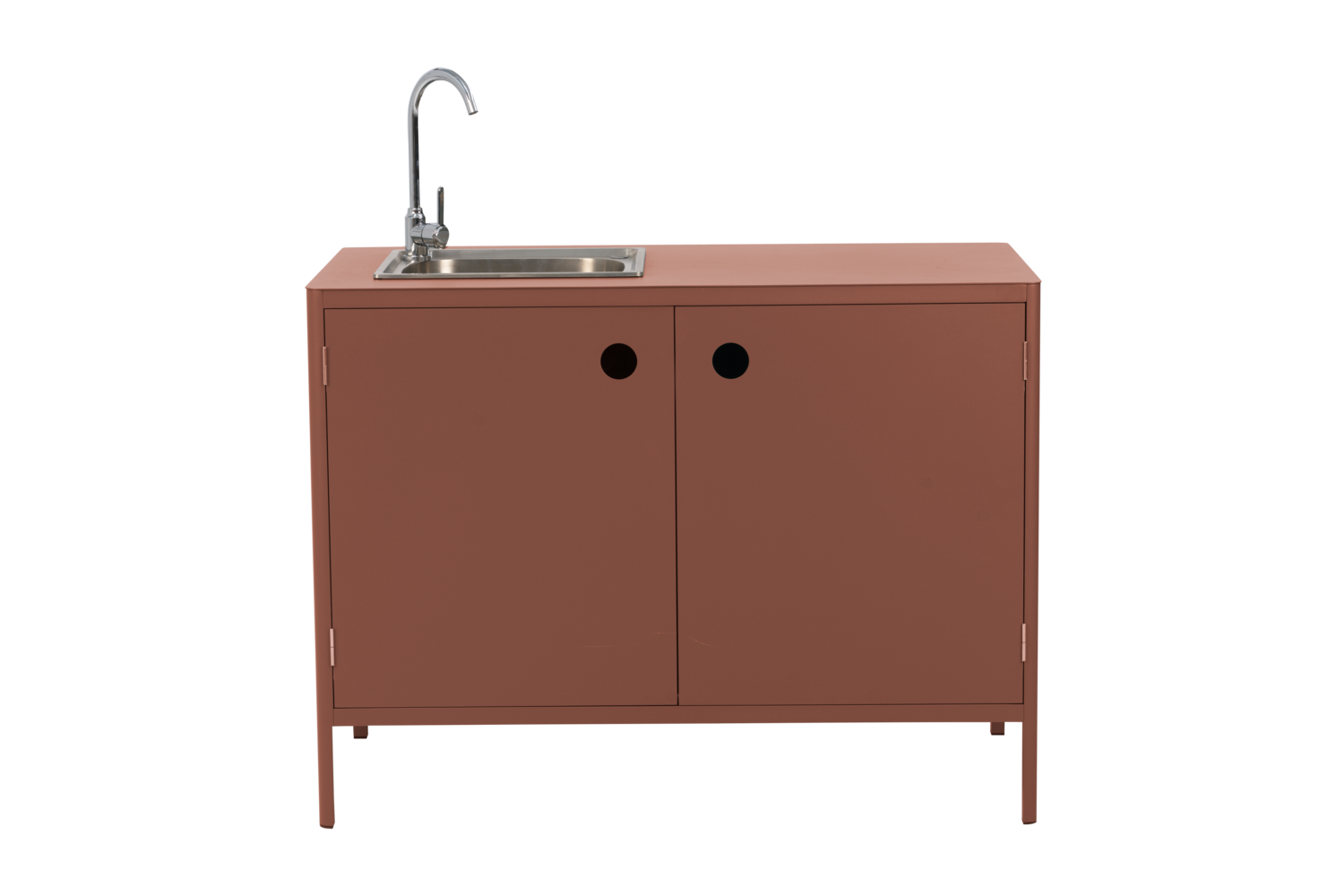 Brafab Kelia Outdoor-Küche mit Spüle und Wasserhahn Aluminium Zin Red