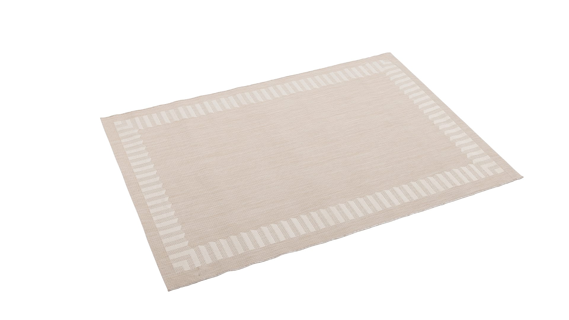KETTLER Outdoorteppich "Frame" 160x230 cm,  beige grau, recyceltes Polyester