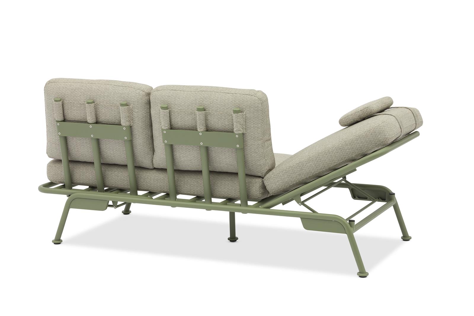 Zebra Somerset 3-Sitzer Alu sage inkl. Kissen mint green
