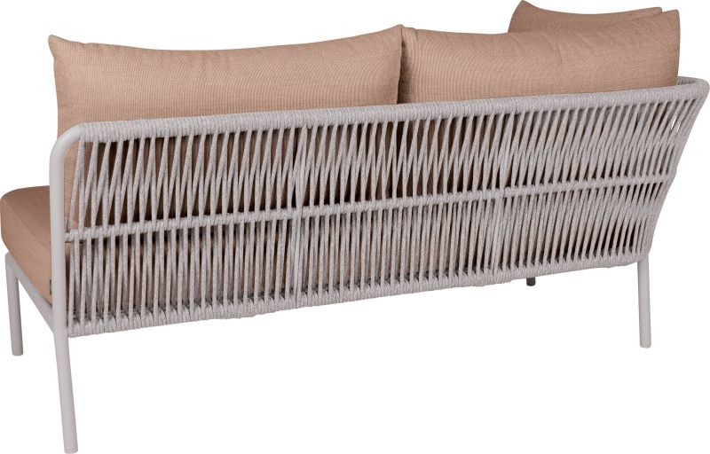 Stern Element 2-Sitzer Romy Lounge Aluminium/Kordel greige Armlehne rechts Kissenset 100% Polyacryl Lychee