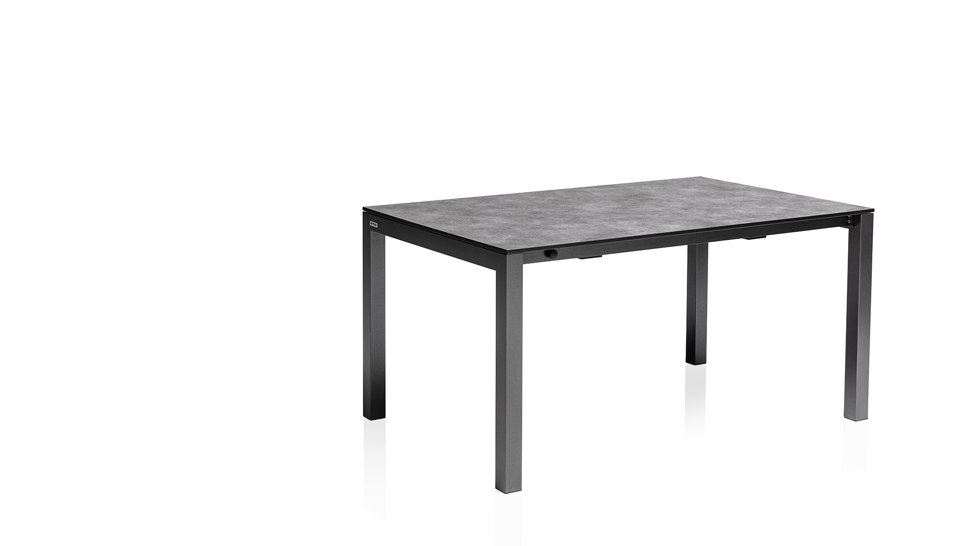 Kettler CUBIC HPL- Ausziehtisch 140/210x70 mit 6 Rasmus Stapelstuhl anthrazit