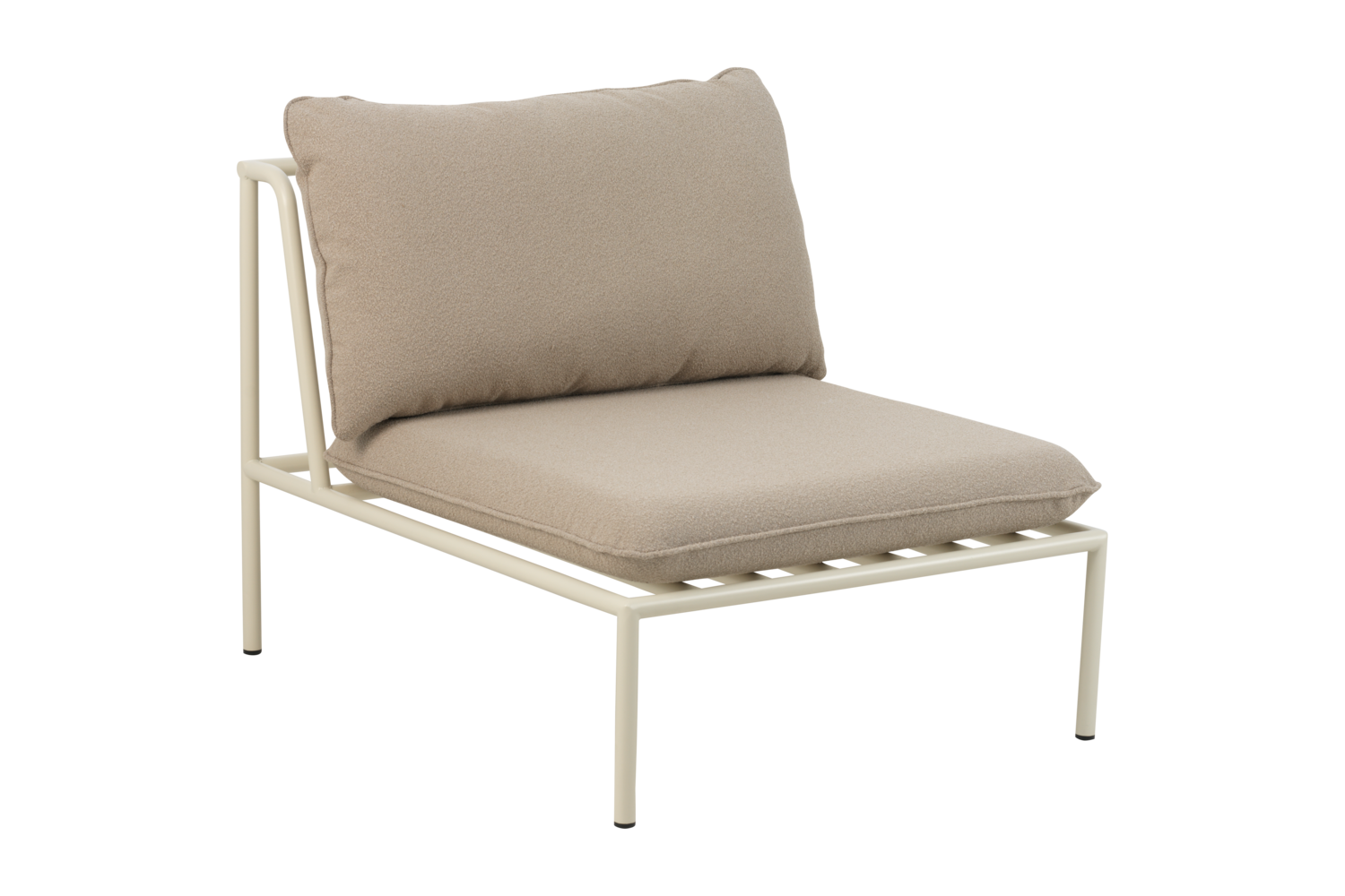 Brafab Mittelelement Collier Aluminium/Textilene Pearl White/Teddy Beige