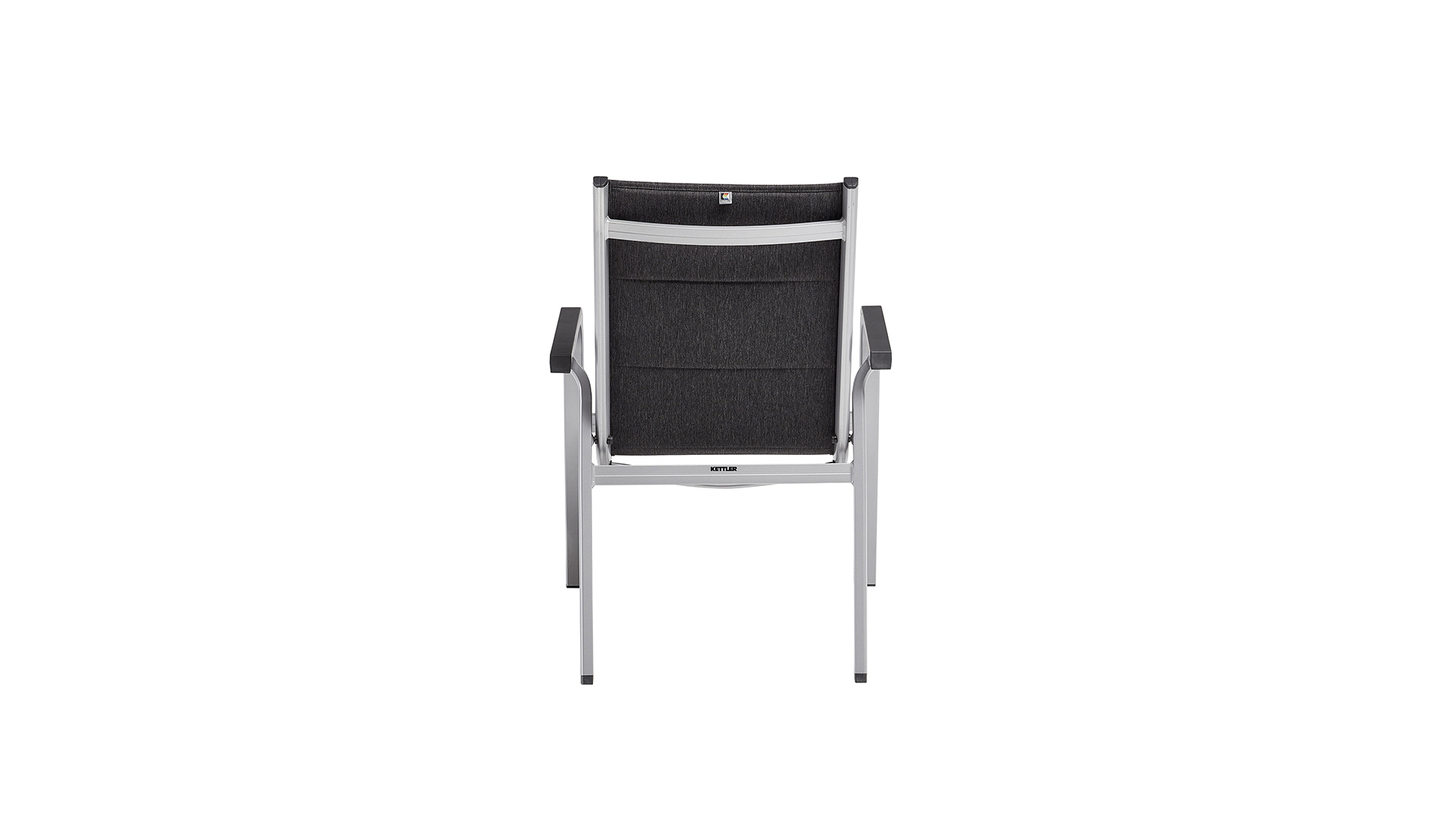 KETTLER BASIC PLUS PADDED Stapelsessel padded silber/anthrazit