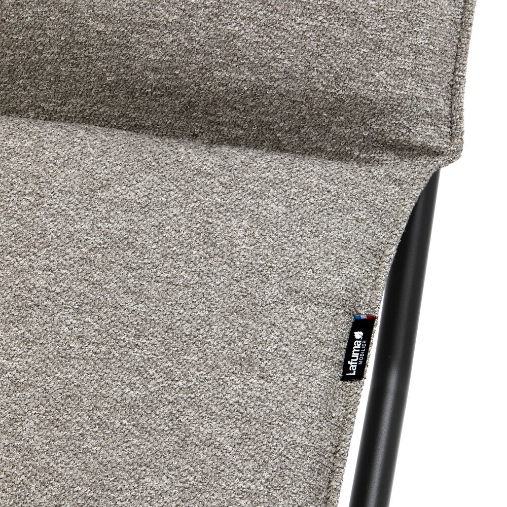 Lafuma Chaise Lounge NIKSEN Noir/Cendre