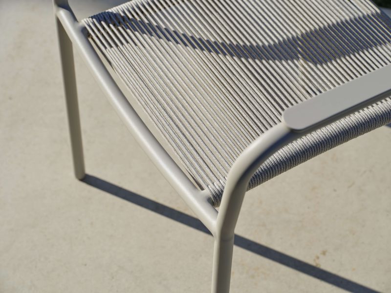 Stern Joris Stapelsessel Aluminium/Kordel greige