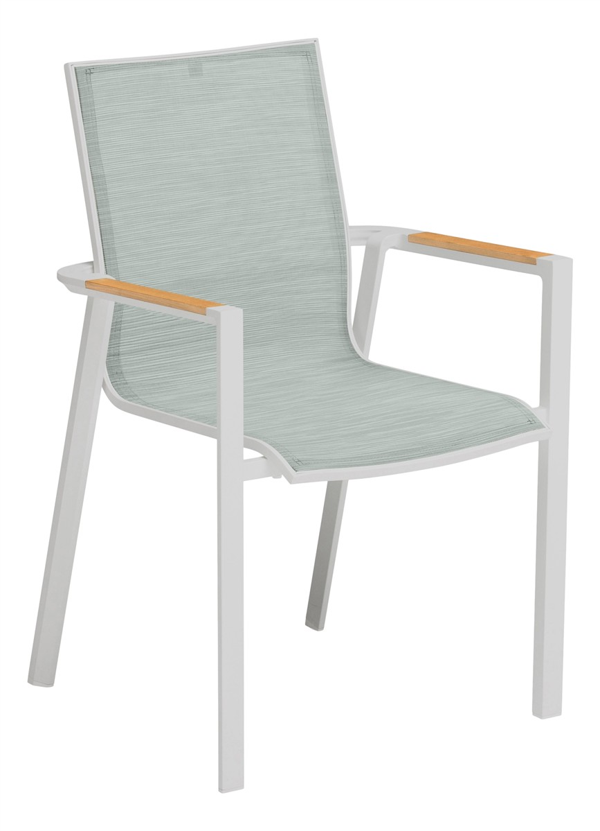 KETTLER Stapelsessel SENSE weiß matt/aqua