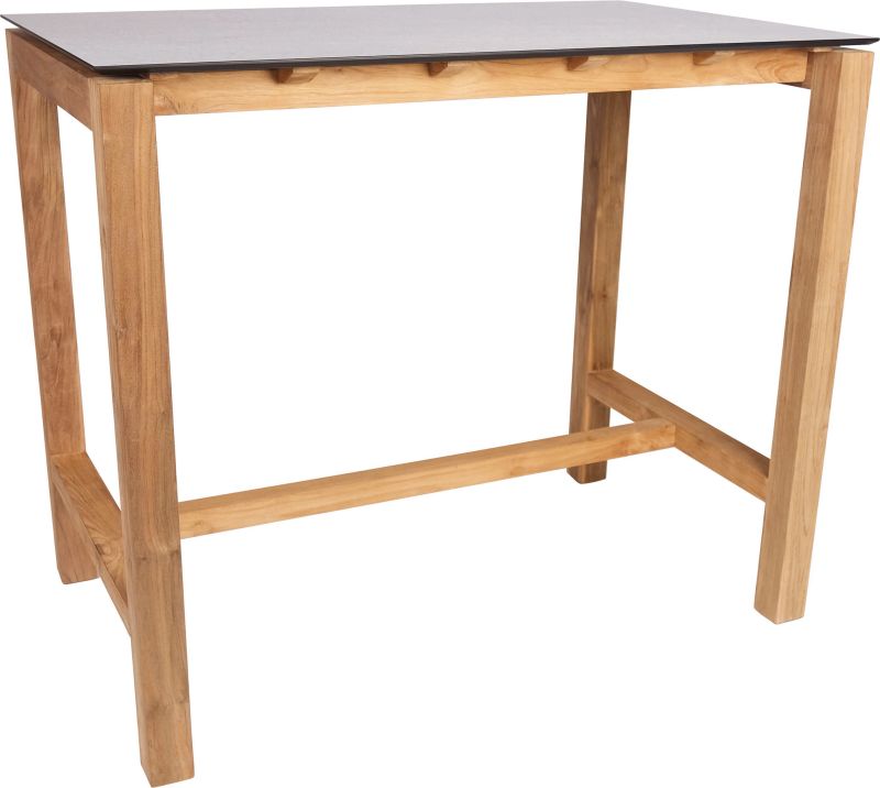 Stern Bartischgestell Theo Teak für Tischplatte 130x80 cm